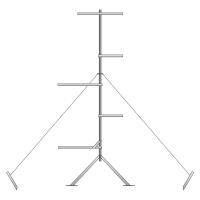 Mast with anchors and lifting crossarms